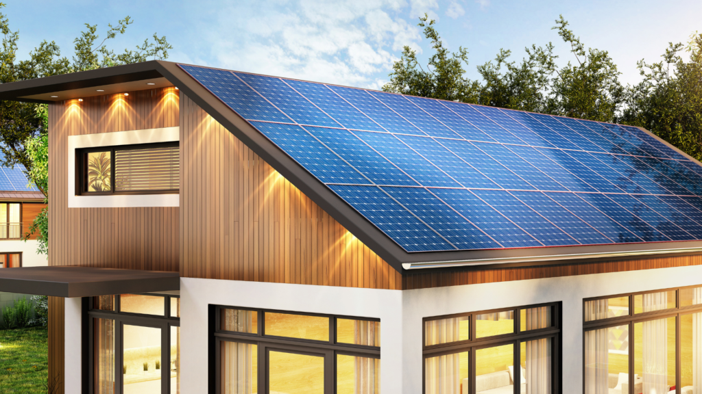 luxury house using solar
